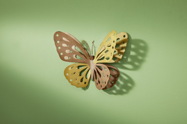 Metall-Wandbilder - Wanddekoration Schmetterling aus Metall, in Farbe ROST