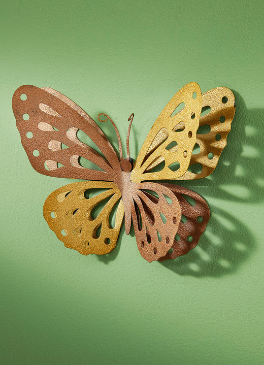 Metall-Wandbilder - Wanddekoration Schmetterling aus Metall, in Farbe ROST