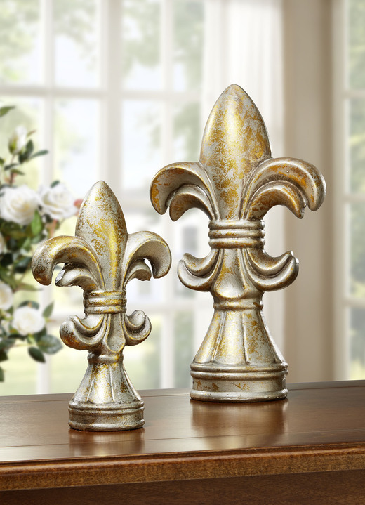 Wohnaccessoires - Französische Lilie aus hochwertiger Keramik, in Farbe GOLD, in Ausführung klein