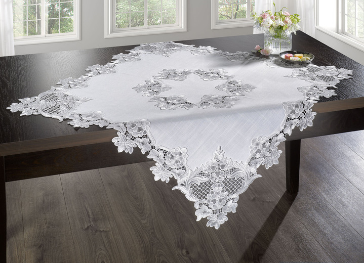 Tischdecken - Elegante Tischdecken und Accessoires , in Größe 101 (Deckchen, 35x 50 cm) bis 404 (Kissenbezug, 40x 40 cm), in Farbe SEKT Ansicht 3