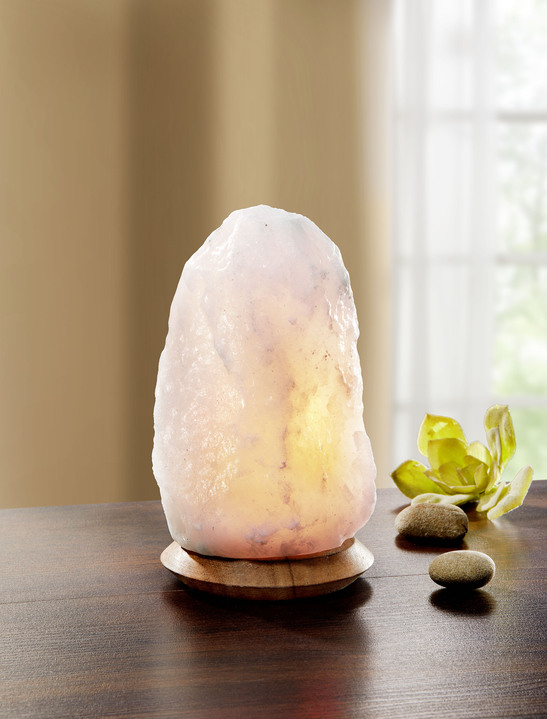 Lampen & Leuchten - Beleuchteter Salzkristall, in Farbe WEISS Ansicht 1
