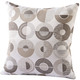 - Modischer Kissenbezug mit Reißverschluss, in Größe 904 (Kissenbezug, 40x40 cm) bis 905 (Kissenbezug, 50x50 cm), in Farbe SILBER, in Ausführung Muster Kreise – Farbe SILBER – Ansicht 1