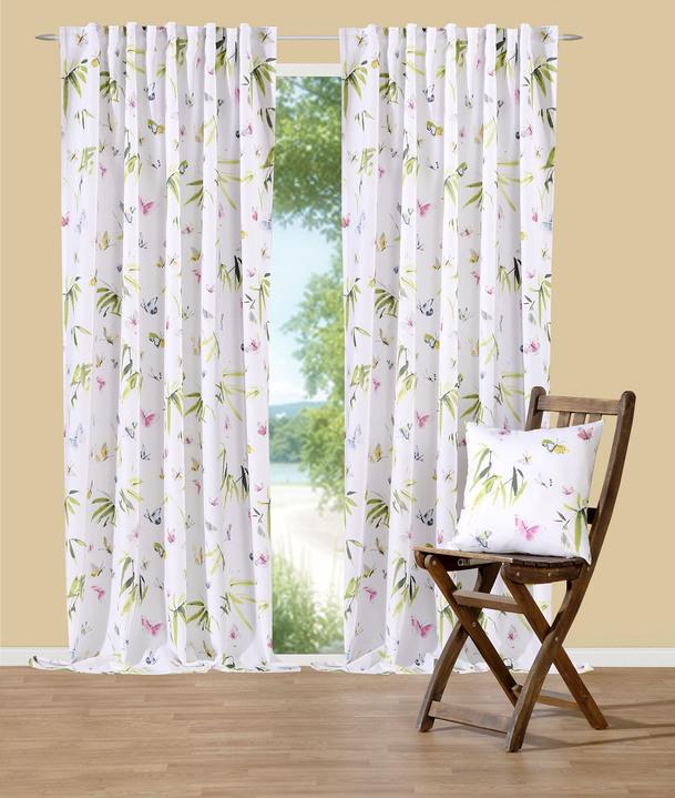 Modern - 3-teiliges Gardinen-Set, in Größe 358 (H145xB140 cm) bis 456 (H245xB140 cm), in Farbe MULTICOLOR Ansicht 1
