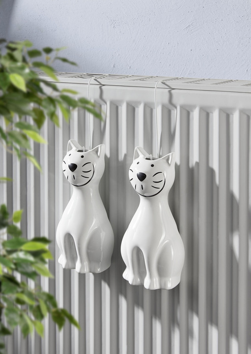 - Luftbefeuchter aus Keramik, 2er-Set, in Farbe WEISS