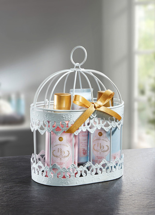 - Bade-Set, 4-teilig, in Farbe ROSA-GOLD-HELLBLAU