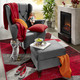 TV- & Relaxsessel - Ohrenbackensessel mit Hocker – Farbe GRAU TV- & Relaxsessel - Ohrenbackensessel mit Hocker, in Farbe BEIGE