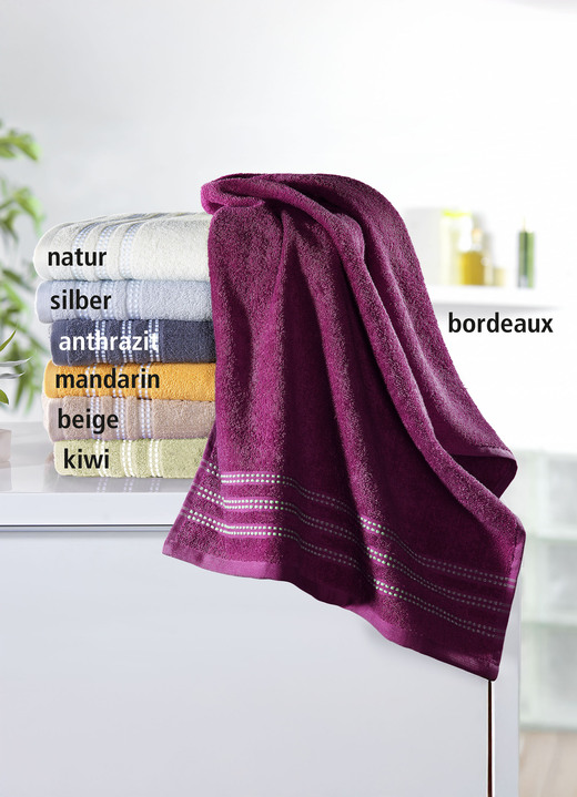 Handtücher - Flauschig weiche und saugstarke Frottier-Serie, in Größe 200 (2 Handtücher, 50/100 cm) bis 204 (1 Duschtuch, 70/140 cm), in Farbe TÜRKIS Ansicht 1