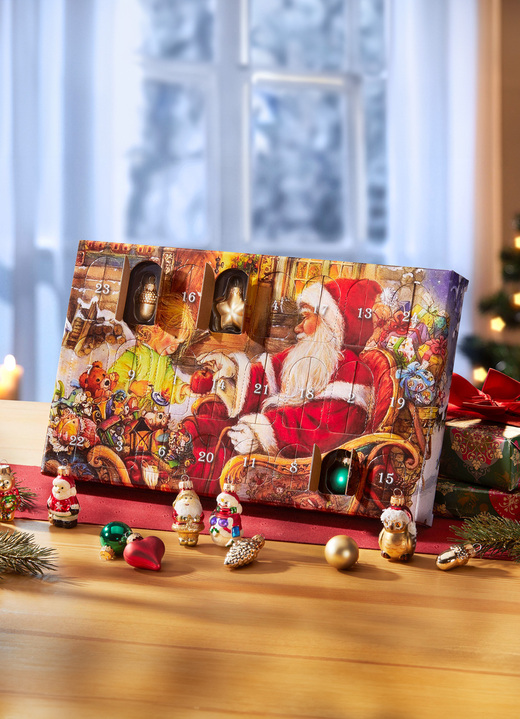 - Mini-Adventskalender mit Baumkugel aus Glas, in Farbe BUNT Ansicht 1
