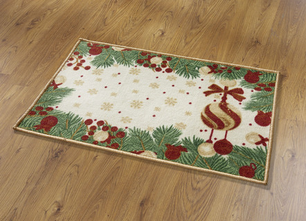 Fußmatte mit Weihnachtsranken-Motiv
