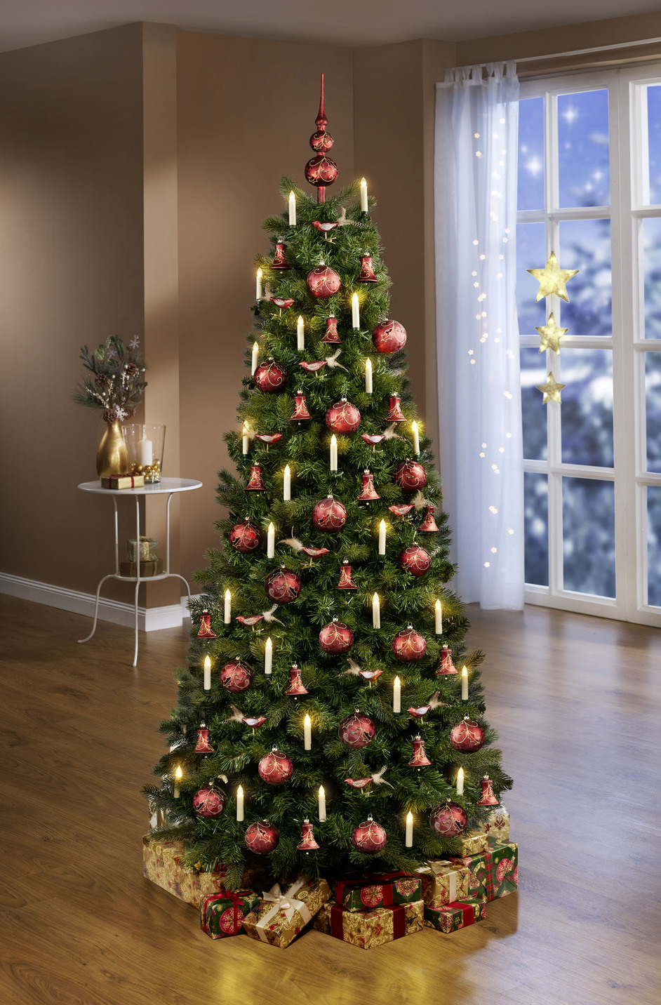 Christbaumschmuck - Weihnachtsbaumkerzen, 15-teilig, in Farbe CREME, in Ausführung Weihnachtsbaumkerzen, 15-teilig