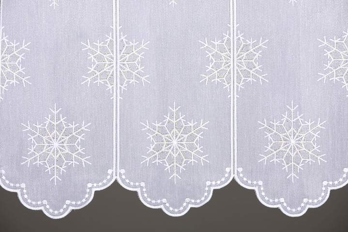 - Kurzstore Schneeflocke, in Größe 661 (30x 96 cm ) bis 858 (60x128 cm ), in Farbe WEISS-GOLD Ansicht 3