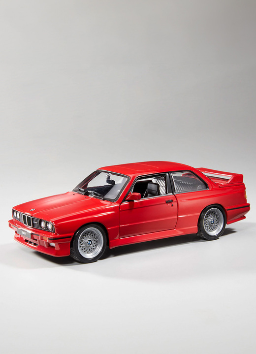 Sammlermodelle - BMW M3 (E30) ´88 von Bburago, in Farbe ROT Ansicht 1