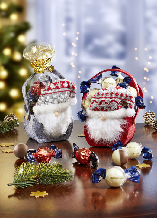 Weihnachtsleckereien - Filztasche Wichtel, 2er-Set, in Farbe BUNT