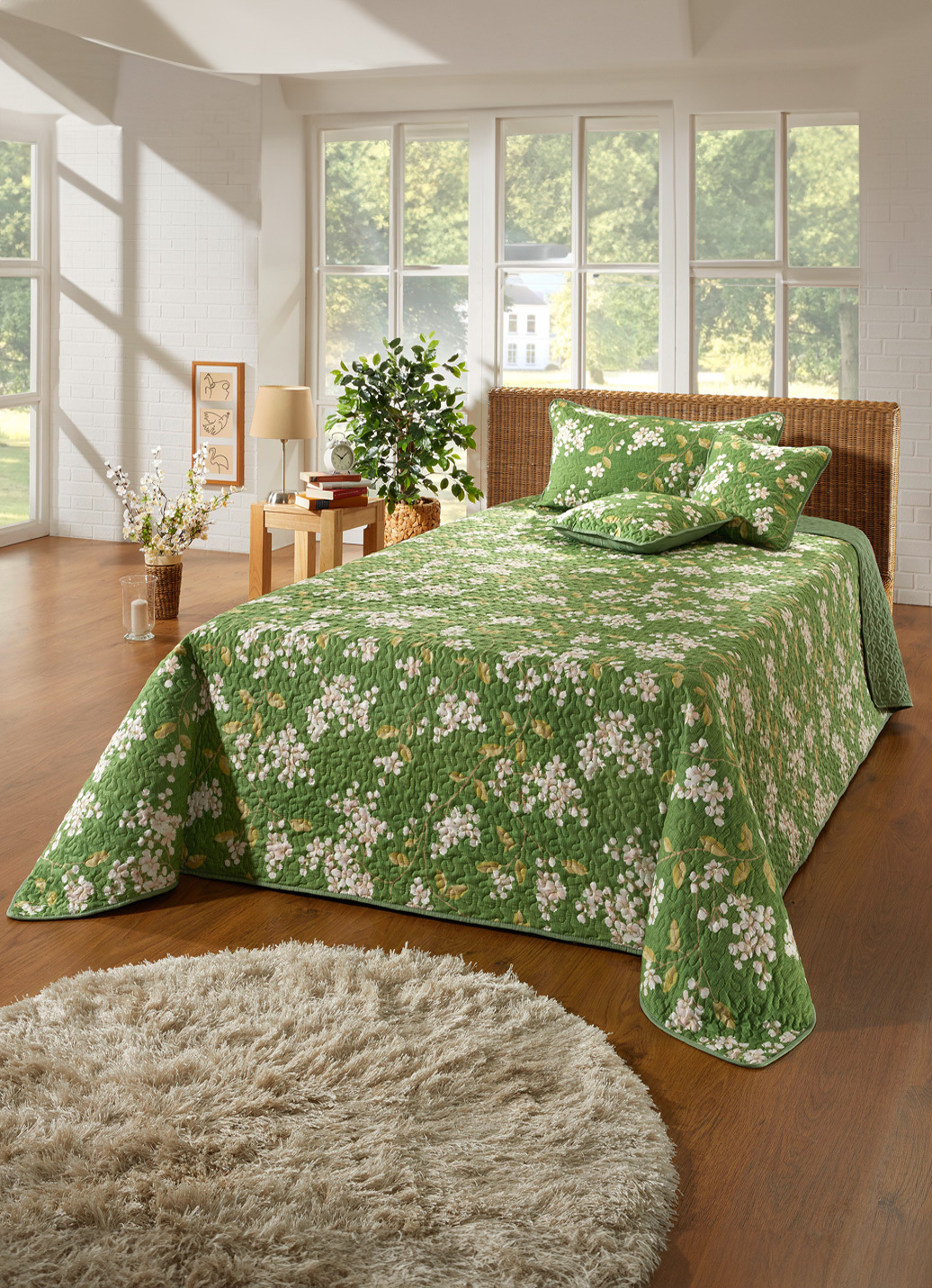 Tagesdecken - Tagesdecke mit einseitiger Wolkensteppung, in Größe 873 (für Einzelbett, 140x210 cm) bis 924 (Kissenbezug, 40x 80 cm), in Farbe TERRA Ansicht 8