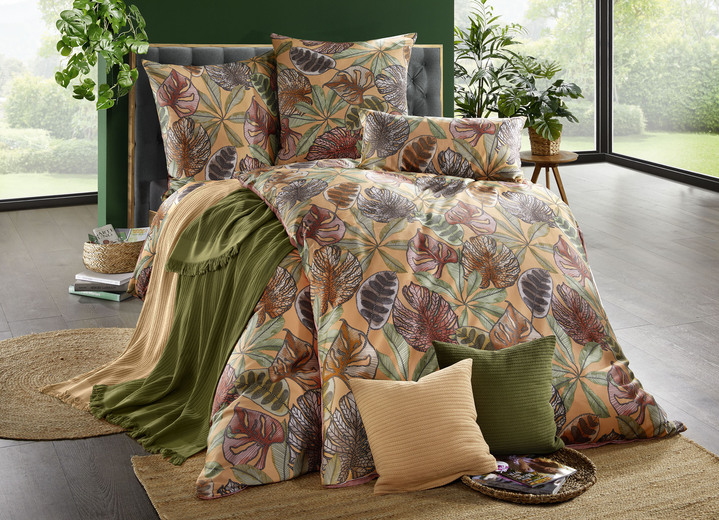 Decken - Wohndecke und Kissenbezug in toller Strickoptik, in Größe 215 (Wohndecke, 150x200 cm) bis 905 (Kissenbezug, 40x 40 cm), in Farbe GOLD Ansicht 2