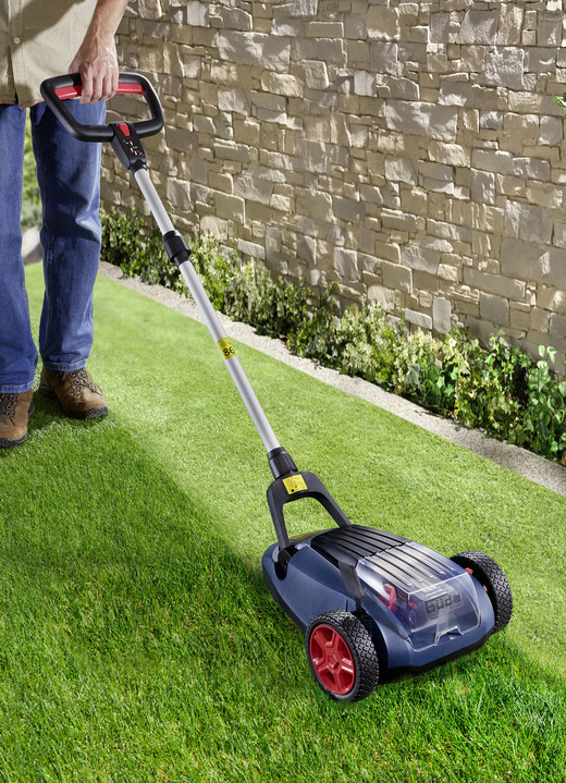 Gartenpflege - Akku-Einhandrasenmäher ERM 18-0  (Akku und Ladegerät nicht im Lieferumfang) Ansicht 3 Gartenpflege - Akku-Einhandrasenmäher ERM 18-0  (Akku und Ladegerät nicht im Lieferumfang), in Farbe BLAU-SCHWARZ-ROT Ansicht 3