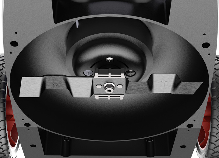 Gartenpflege - Akku-Einhandrasenmäher ERM 18-0  (Akku und Ladegerät nicht im Lieferumfang) Ansicht 6 Gartenpflege - Akku-Einhandrasenmäher ERM 18-0  (Akku und Ladegerät nicht im Lieferumfang), in Farbe BLAU-SCHWARZ-ROT Ansicht 6