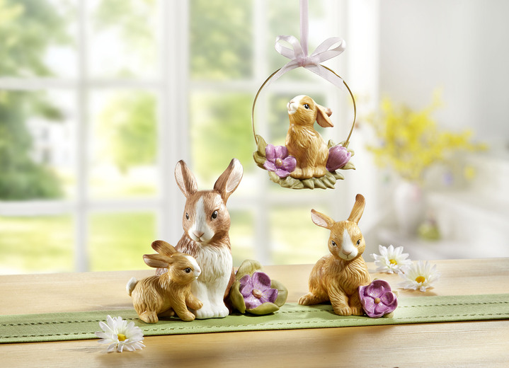 Ostern - Goebel Jahreshasen 2024, in Farbe BRAUN-LILA, in Ausführung Jahreshasenornament Ansicht 2