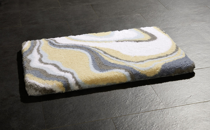 Badgarnituren - Badgarnitur in harmonischen Farbtönen, in Größe 100 (Vorleger halbrund, 50x 80 cm) bis 112 (WC-Deckelbezug, 47x 50 cm), in Farbe GRÜN Ansicht 5