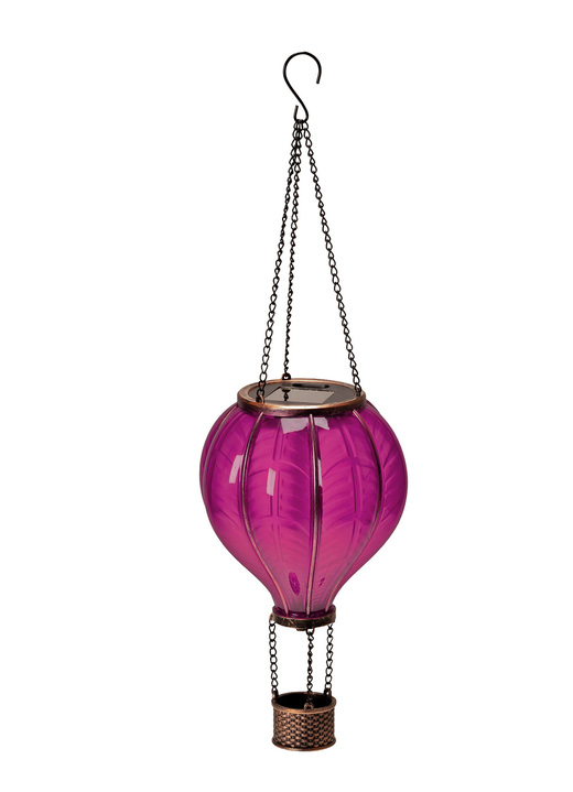 Solarleuchten - Solar-Heißluftballon mit Flackereffekt, in Farbe BLAU Ansicht 3