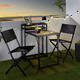 Gartenmöbel - Klappbares Balkon-Set, in Farbe SCHWARZ – Farbe SCHWARZ – Ansicht 1