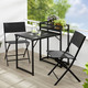 Gartenmöbel - Klappbares Balkon-Set, in Farbe SCHWARZ – Farbe SCHWARZ – Ansicht 3