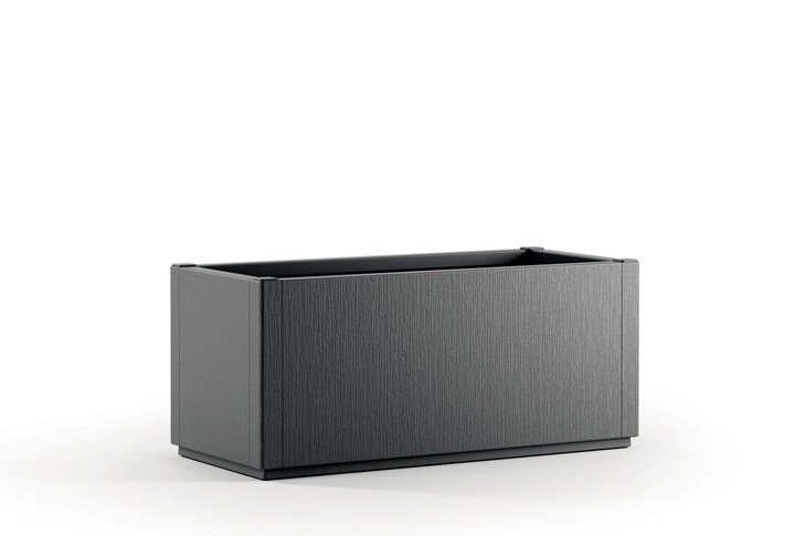 Blumentöpfe und Pflanzgefäße - Pflanzkasten aus recyceltem Polypropylen, in Farbe GRÜN, in Ausführung Mit Spalier, schmal Ansicht 3