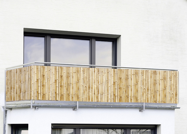 Naturnah - Balkon-Sichtschutz in Bambus-Optik , in Farbe BRAUN Ansicht 3