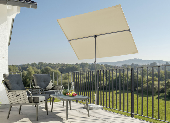 SALE % - Balkonblende Avellino, ideal als Sicht- und Sonnenschutz, in Farbe NATUR Ansicht 1