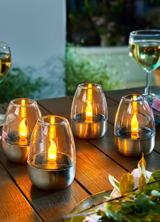 Urlaub Daheim - Solar-Windlichter, 4er-Set, in Farbe SILBER-TRANSPARENT Ansicht 3