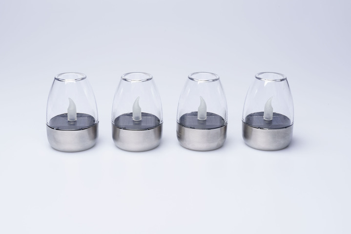 Urlaub Daheim - Solar-Windlichter, 4er-Set, in Farbe SILBER-TRANSPARENT Ansicht 2