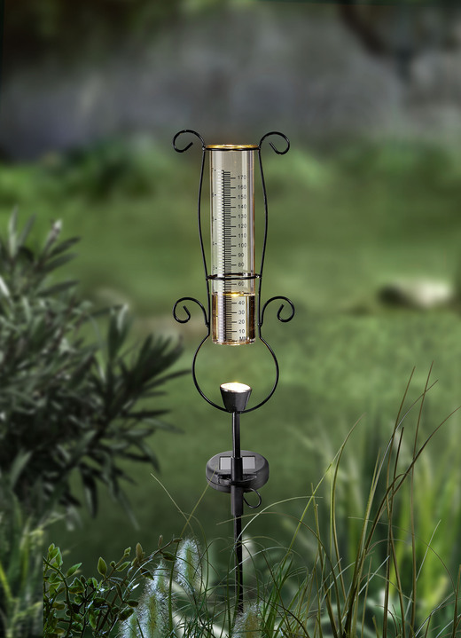 Gartendekoration - Solar-Regenmesser , in Farbe SCHWARZ