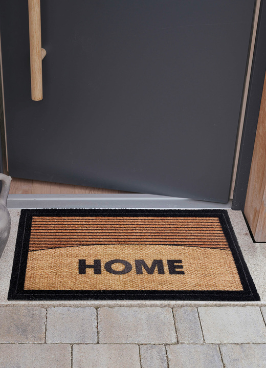 Fußmatten - Fußmatte mit rutschhemmender Rückseite, in Farbe NATUR SCHWARZ Ansicht 2