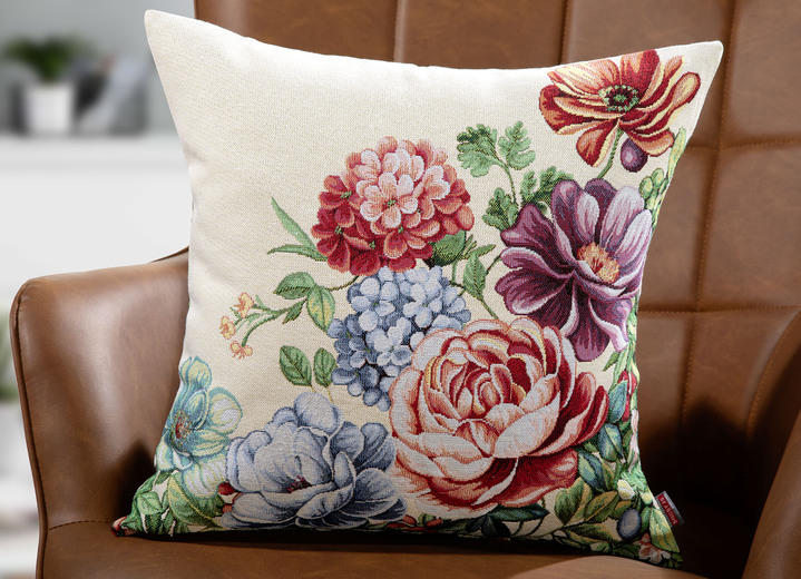 - Gobelin-Kissenbezug Blumen mit Reißverschluss, in Farbe MULTICOLOR Ansicht 2