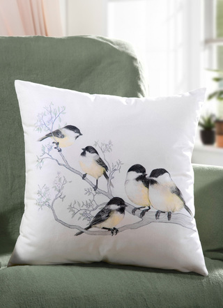 Kissenbezug mit Vogel- Motiv
