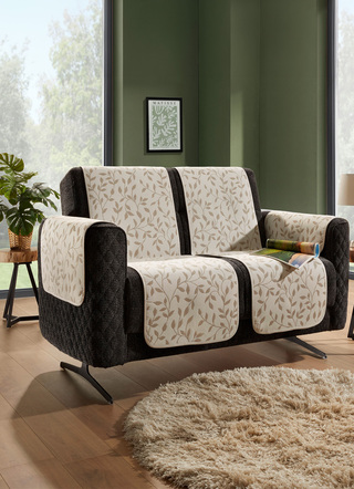 Sessel- & Sofaüberwürfe - Sessel- und Armlehnenschoner mit Anti-Rutsch-Rückseite, in Größe 101 (Sesselschoner, 50x150 cm) bis 865 (2 Armlehnenschoner, 50x 70 cm), in Farbe NATUR