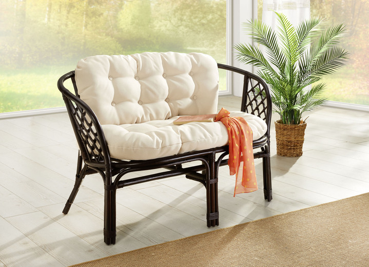 Tische - Handgeflochtene Rattanmöbel Ansicht 4 Tische - Handgeflochtene Rattanmöbel, in Farbe BRAUN-CREME, in Ausführung Rattansessel, 2er-Set Ansicht 4