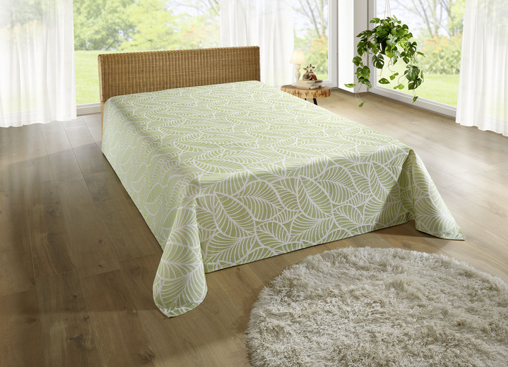 Tagesdecken - Tagesdecke und Kissenbezüge mit naturnahen Blättermotiven Ansicht 3 Tagesdecken - Tagesdecke und Kissenbezüge mit naturnahen Blättermotiven, in Größe 873 (Einzelbett, 135x210 cm) bis 924 (Kissenbezug, 40 x 80 cm), in Farbe ROSA Ansicht 3