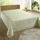 Tagesdecken - Tagesdecke und Kissenbezüge mit naturnahen Blättermotiven – Farbe GRÜN – Ansicht 1 Tagesdecken - Tagesdecke und Kissenbezüge mit naturnahen Blättermotiven, in Größe 873 (Einzelbett, 135x210 cm) bis 924 (Kissenbezug, 40 x 80 cm), in Farbe ROSA – Farbe GRÜN – Ansicht 1