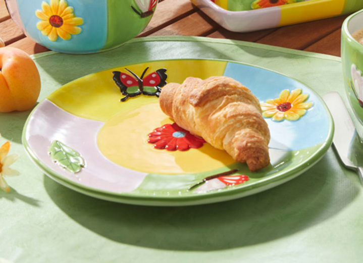 Schüsseln & Behälter - Farbenfrohe Geschirr-Serie aus Steingut, in Farbe BUNT, in Ausführung Butterdose Ansicht 5