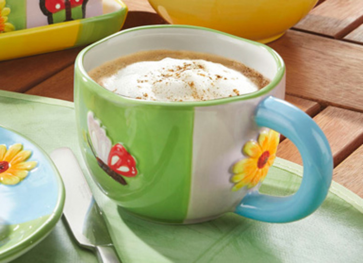 Schüsseln & Behälter - Farbenfrohe Geschirr-Serie aus Steingut, in Farbe BUNT, in Ausführung Butterdose Ansicht 4