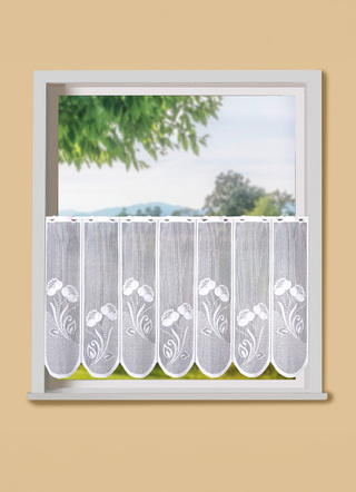 Kurzstore Blumen mit Stangendurchzug