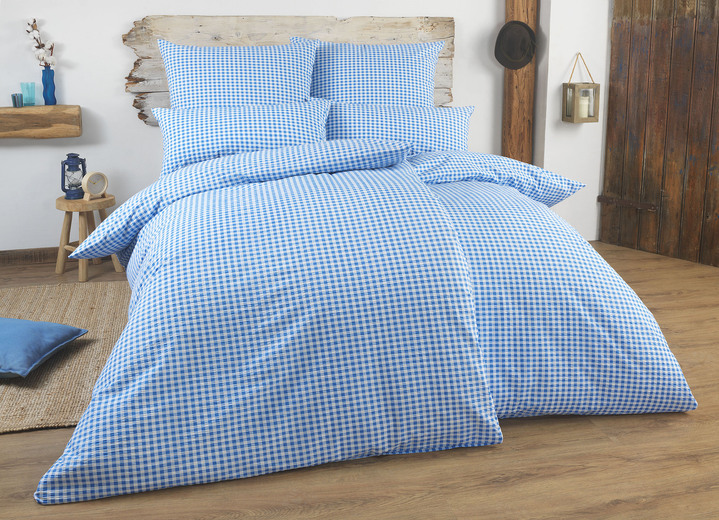 Bettwäschegarnituren - Bettwäsche-Garnitur mit Reißverschluss, in Größe 111 (40x80 cm + 135x200 cm) bis 115 (80x80 cm + 155x220 cm), in Farbe ROT Ansicht 5