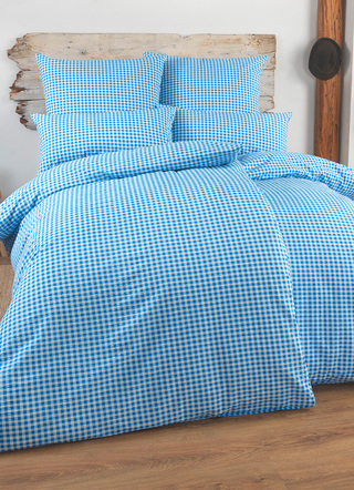 Bettwäschegarnituren - Bettwäsche-Garnitur mit Reißverschluss, in Größe 111 (40x80 cm + 135x200 cm) bis 115 (80x80 cm + 155x220 cm), in Farbe ROT