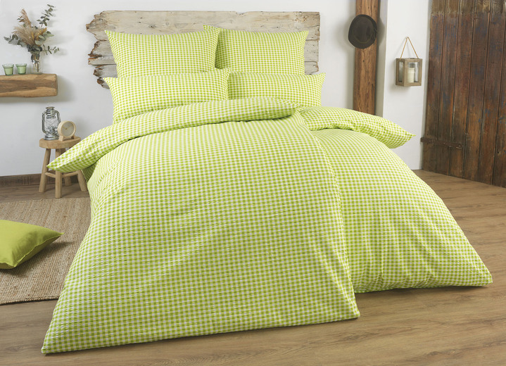 Bettwäschegarnituren - Bettwäsche-Garnitur mit Reißverschluss, in Größe 111 (40x80 cm + 135x200 cm) bis 115 (80x80 cm + 155x220 cm), in Farbe ROT Ansicht 4