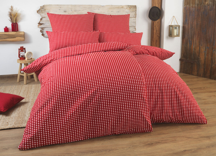 Bettwäschegarnituren - Bettwäsche-Garnitur mit Reißverschluss, in Größe 111 (40x80 cm + 135x200 cm) bis 115 (80x80 cm + 155x220 cm), in Farbe BLAU Ansicht 3