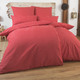 Bettwäschegarnituren - Bettwäsche-Garnitur mit Reißverschluss, in Größe 111 (40x80 cm + 135x200 cm) bis 115 (80x80 cm + 155x220 cm), in Farbe ROT