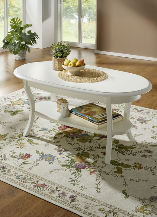 Couchtische - Couchtisch mit Ablage, in Farbe WEISS Ansicht 1