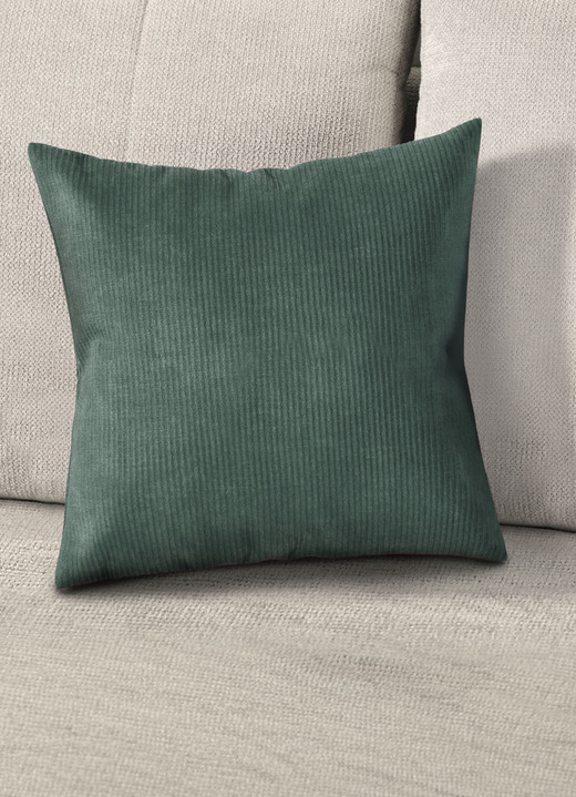 Kissenbezüge - Feincord Kissenbezug mit Reißverschluss, in Größe 105 (40x40 cm) bis 110 (50x50 cm), in Farbe ROT Ansicht 3