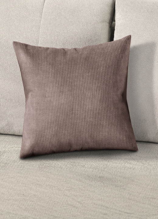 Kissenbezüge - Feincord Kissenbezug mit Reißverschluss, in Größe 105 (40x40 cm) bis 110 (50x50 cm), in Farbe ROT Ansicht 5